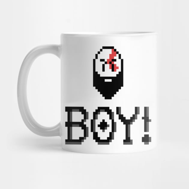 God Of War Kratos "BOY!" 8-Bit Pixel Art by StebopDesigns